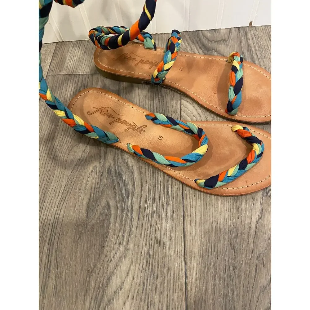 New Free People Havana Gladiator Sandal - Multi Braid - Euro 40 - US 9.0